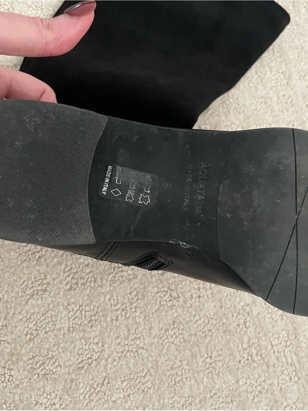 Aquatalia Lina Waterproof leather  Knee-High Riding Boots size 8